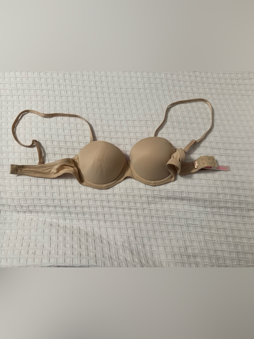 PINK Victoria's Secret Beige Strapless Push Up Bra